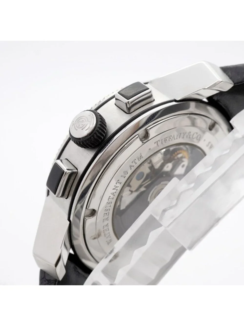 Tiffany & Co Mark Retrograde Silver Skeleton Dial Watch